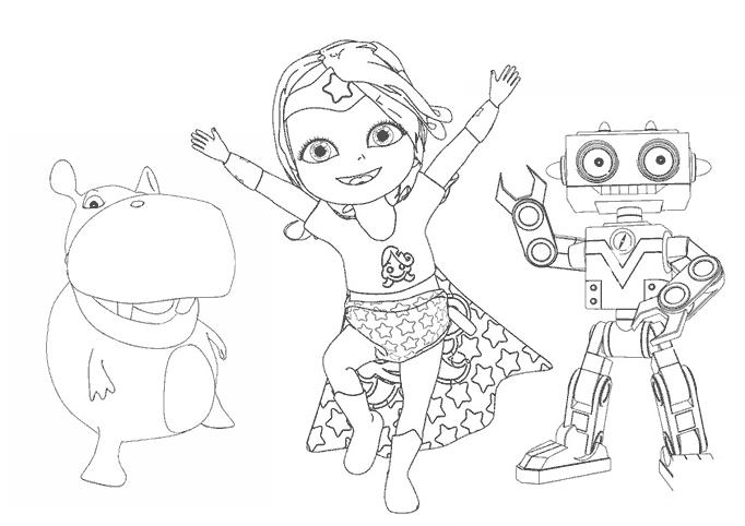 coloriage bebe lilly et ses amis